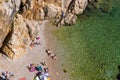 The beach in Vrbnik town on Krk Island Royalty Free Stock Photo