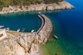 The beach in Vrbnik town on Krk Island Royalty Free Stock Photo