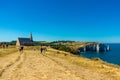 Beach walk on the beautiful alabaster coast near Ãâ°tretat