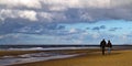 Beach walk, holding hands Royalty Free Stock Photo