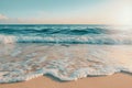 Beach wallpaper background, focus point to foreground and midground. Royalty Free Stock Photo