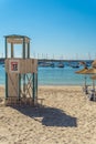 Beach watchtower in the beach of Colonia de Sant Jordi