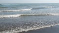 Beach and waves from font view