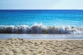 Beach waves at Saint Prokopios Naxos Greece