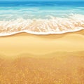 Beach waves by the sea sand and sun shoreline illustration