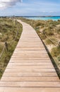 Beach way to Illetes beach in Formentera Royalty Free Stock Photo