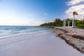 Beach and wedding chapel at riviera maya near Cancun and Tulum i Royalty Free Stock Photo
