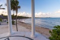 Beach and wedding chapel at riviera maya near Cancun and Tulum i Royalty Free Stock Photo