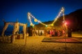 Beach Wedding at night Curacao Views Royalty Free Stock Photo