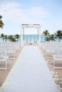 Beach Wedding - overlooking ocean Royalty Free Stock Photo