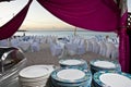 Beach wedding reception buffet