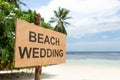 Beach Wedding Wooden Post On Beach