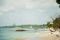 Beaches of barbados island. Caribbean sea