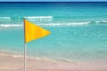 Beach yellow flag weather indication signal