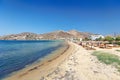 The beach Yialos in Ios island, Greece Royalty Free Stock Photo