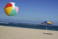 Beachball in the Air Royalty Free Stock Photo