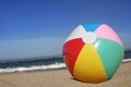 Beachball on Beach Royalty Free Stock Photo