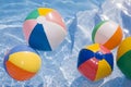 Beachballs in Pool Royalty Free Stock Photo