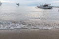 Beachbeautiful beach with froth of waves white beach nature