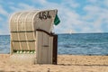 Beachchair at the baltic sea. Royalty Free Stock Photo