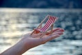 Beachchair in hand Royalty Free Stock Photo