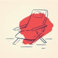 Beachchair. Vector illustration decorative design Royalty Free Stock Photo