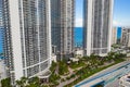 Beachclub Hallandale Beach Florida highrise condominiums on the Atlantic Ocean Royalty Free Stock Photo