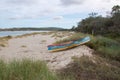Beached Canoes Royalty Free Stock Photo