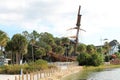 Beached pirate ship at Disney resort