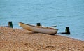 Beached rowing boat