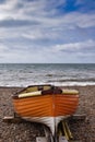 Beached rowing boat