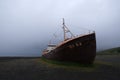 Beached ship wreck iceland Royalty Free Stock Photo