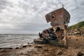 A beached shipwreck