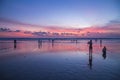 Beaches in Bali at sunset