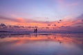 Beaches in Bali at sunset