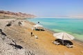 The beaches at the dead sea in Israel Royalty Free Stock Photo