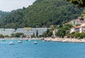 Beaches and hotels in the seaside town of Rabac in Croatia Royalty Free Stock Photo