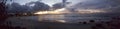 Beaches - Panoramic view of Coolangatta Beach at sunset