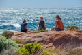 The Beaches of Perth Australia Cape Leeuwin Lighthouse: Where Friends Meet and Enjoy Together Royalty Free Stock Photo