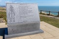 View of the Battle of Britain War Memorial at Beachy Head in East Sussex on September 6,