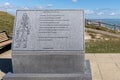 View of the Battle of Britain War Memorial at Beachy Head in East Sussex on September 6,