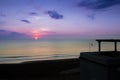 Beachfront Building with beautiful sunrise