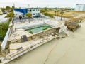 Beachfront buildings seawall and structure washed away by Hurricane Nicole