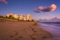 Beachfront condominiums and the Atlantic Ocean at Jupiter Island Royalty Free Stock Photo