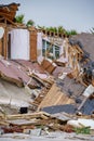 Beachfront homes completely destroyed by Hurricane Nicole Daytona Beach FL