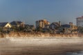 Beachfront homes nestled together in South Carolina