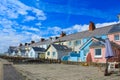 Beachfront houses Sandgate beach United Kingdom Royalty Free Stock Photo