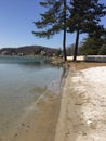 Beachfront On Ice Melting Lake Royalty Free Stock Photo