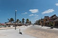 The beachfront of Progreso in the north of Merida, Yucatan, Mexico Royalty Free Stock Photo