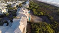 Beachfront real estate aerial video